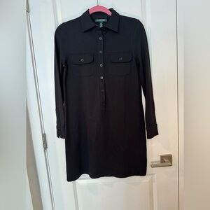 Lauren Ralph Lauren‎ Black button up Long Sleeve Dress